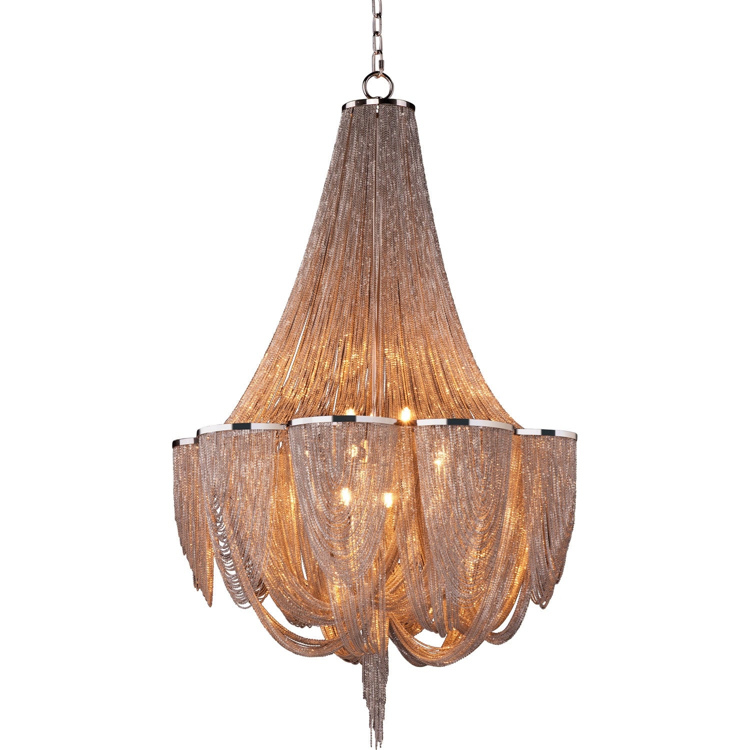 Maxim - 21466NKPN - 12 Light Chandelier - Chantilly - Polished Nickel
