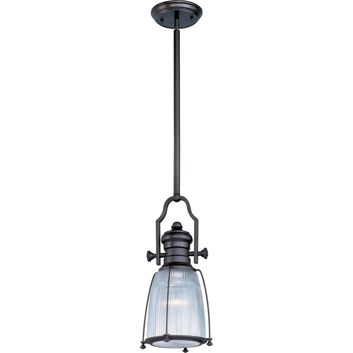 Maxim - 25002CLBZ - One Light Pendant - Hi-Bay - Bronze