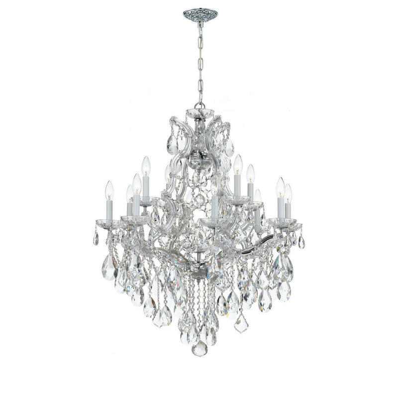 Crystorama - 4413-CH-CL-S - 13 Light Chandelier - Maria Theresa - Polished Chrome
