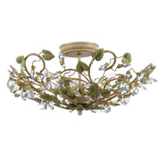 Crystorama - 4840-CT - Five Light Semi Flush Mount - Josie - Champagne Green Tea