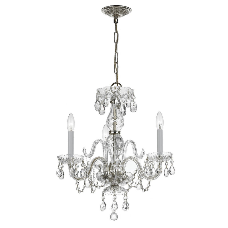 Crystorama - 5044-CH-CL-S - Three Light Mini Chandelier - Traditional Crystal - Polished Chrome