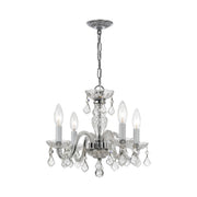 Crystorama - 1064-CH-CL-MWP - Four Light Mini Chandelier - Traditional Crystal - Polished Chrome