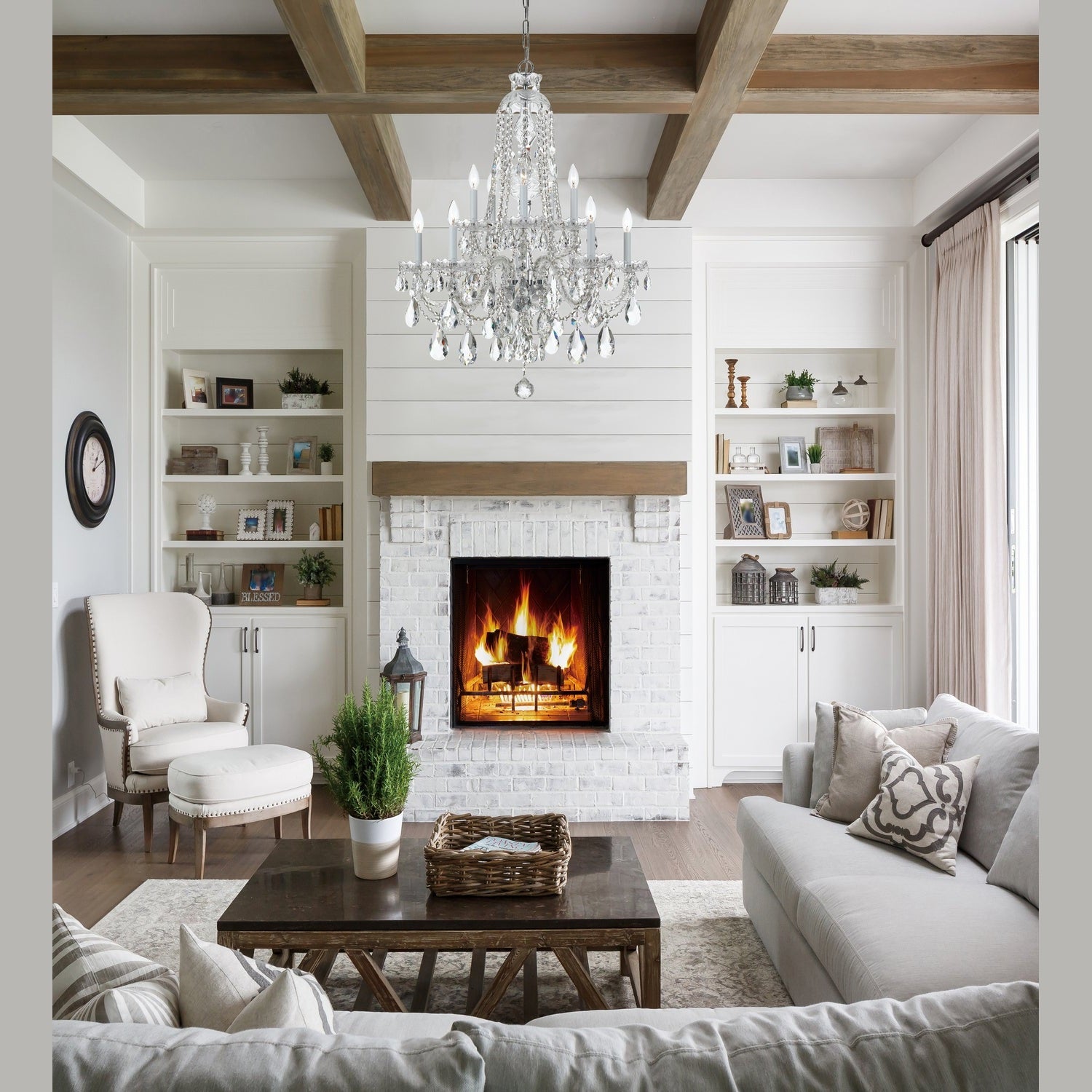 Crystorama - 1110-CH-CL-MWP - Ten Light Chandelier - Traditional Crystal - Polished Chrome