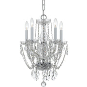 Crystorama - 1129-CH-CL-MWP - Five Light Mini Chandelier - Traditional Crystal - Polished Chrome