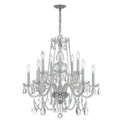 Crystorama - 1130-CH-CL-MWP - Ten Light Chandelier - Traditional Crystal - Polished Chrome