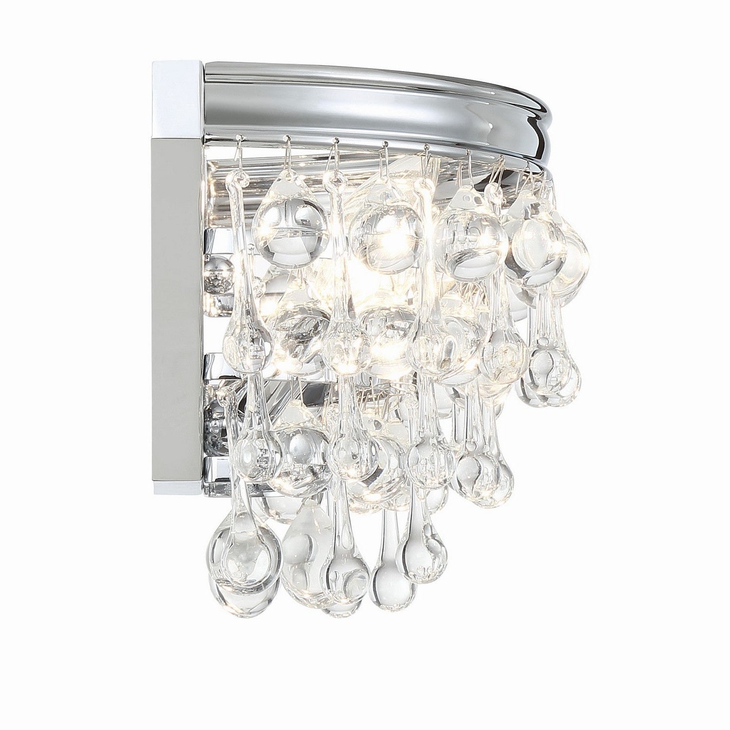 Crystorama - 132-CH - Two Light Wall Sconce - Calypso - Polished Chrome