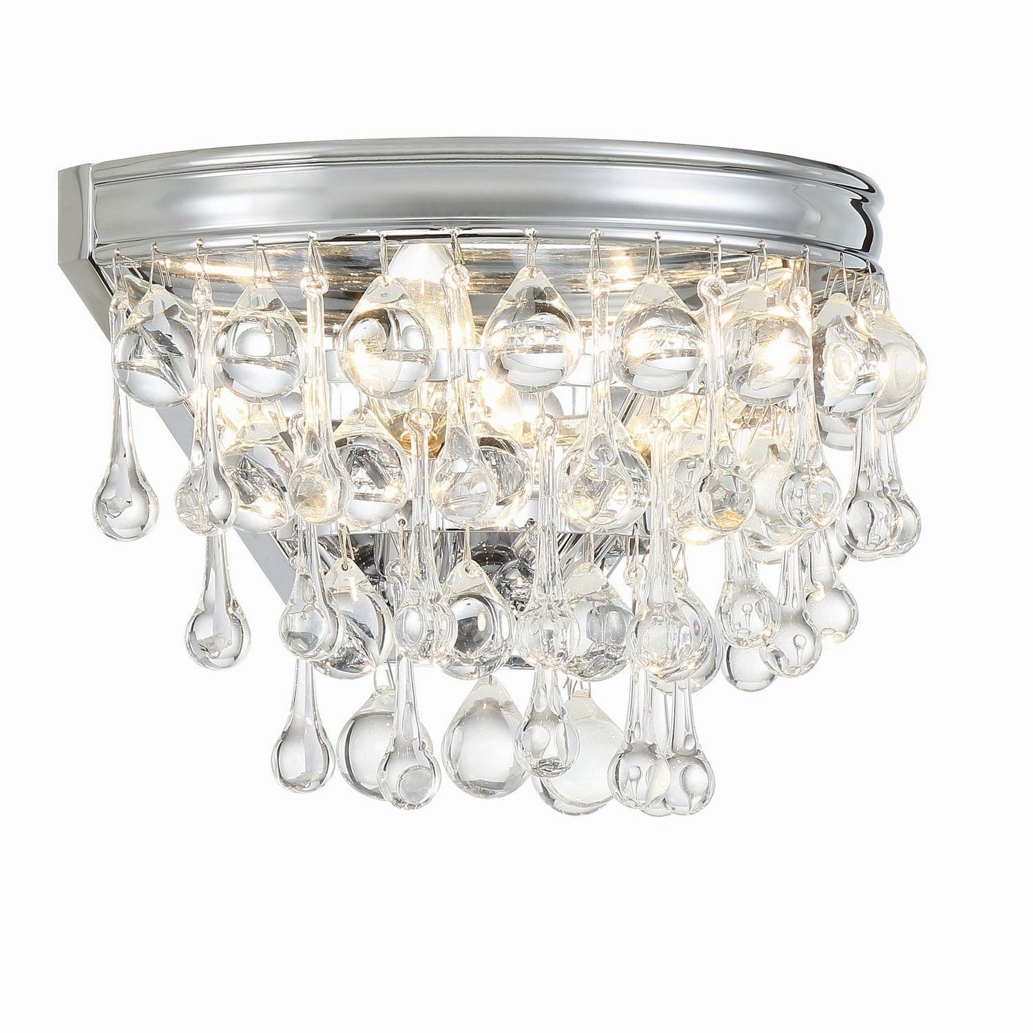 Crystorama - 132-CH - Two Light Wall Sconce - Calypso - Polished Chrome