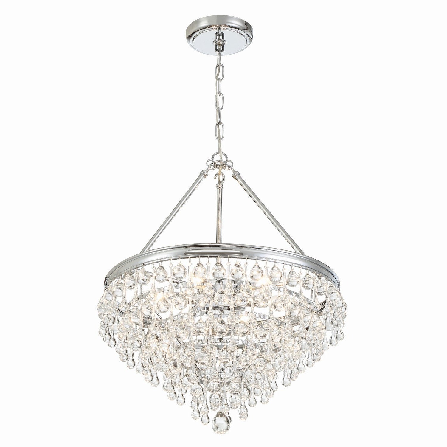 Crystorama - 136-CH - Six Light Chandelier - Calypso - Polished Chrome