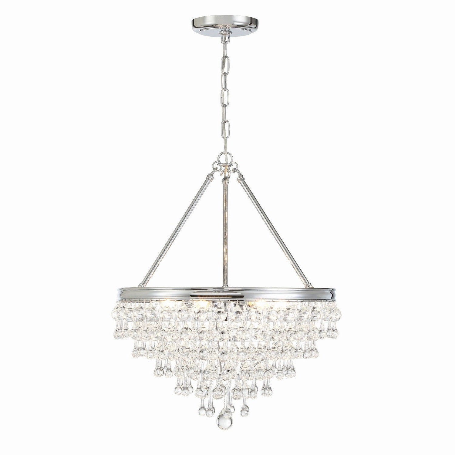 Crystorama - 136-CH - Six Light Chandelier - Calypso - Polished Chrome