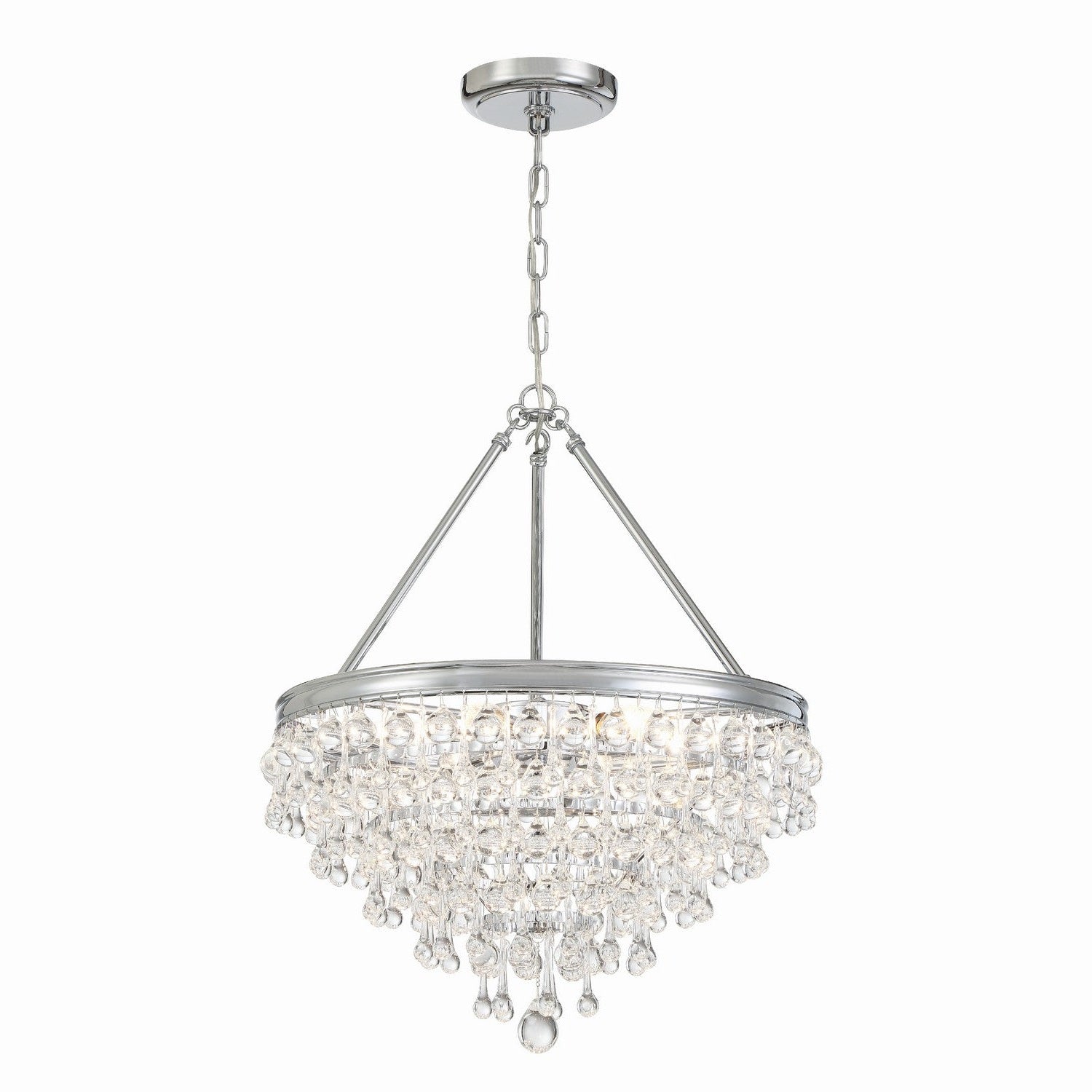 Crystorama - 136-CH - Six Light Chandelier - Calypso - Polished Chrome