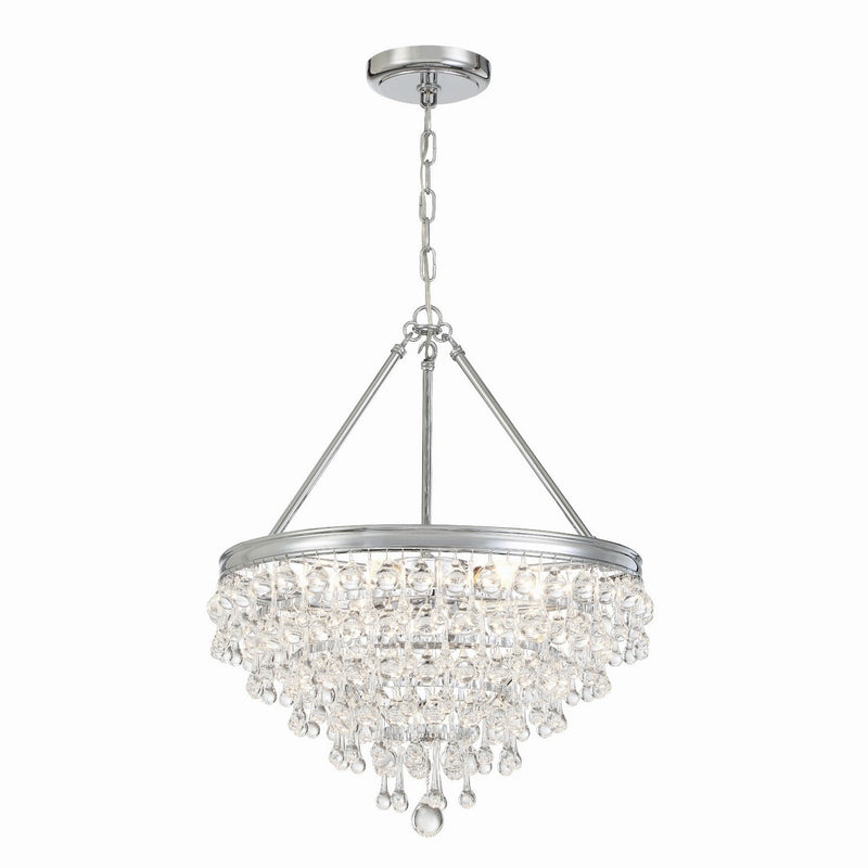 Crystorama - 136-CH - Six Light Chandelier - Calypso - Polished Chrome