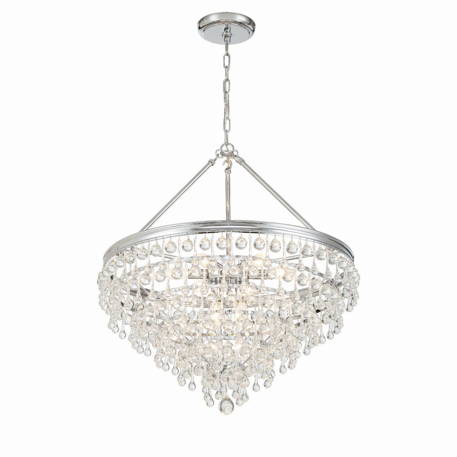 Crystorama - 137-CH - Eight Light Chandelier - Calypso - Polished Chrome