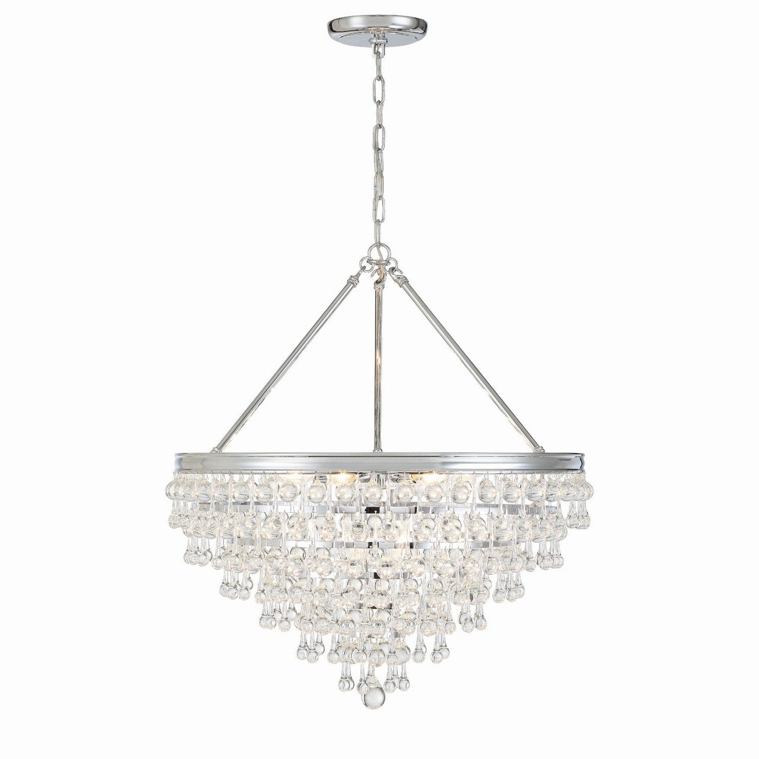 Crystorama - 137-CH - Eight Light Chandelier - Calypso - Polished Chrome