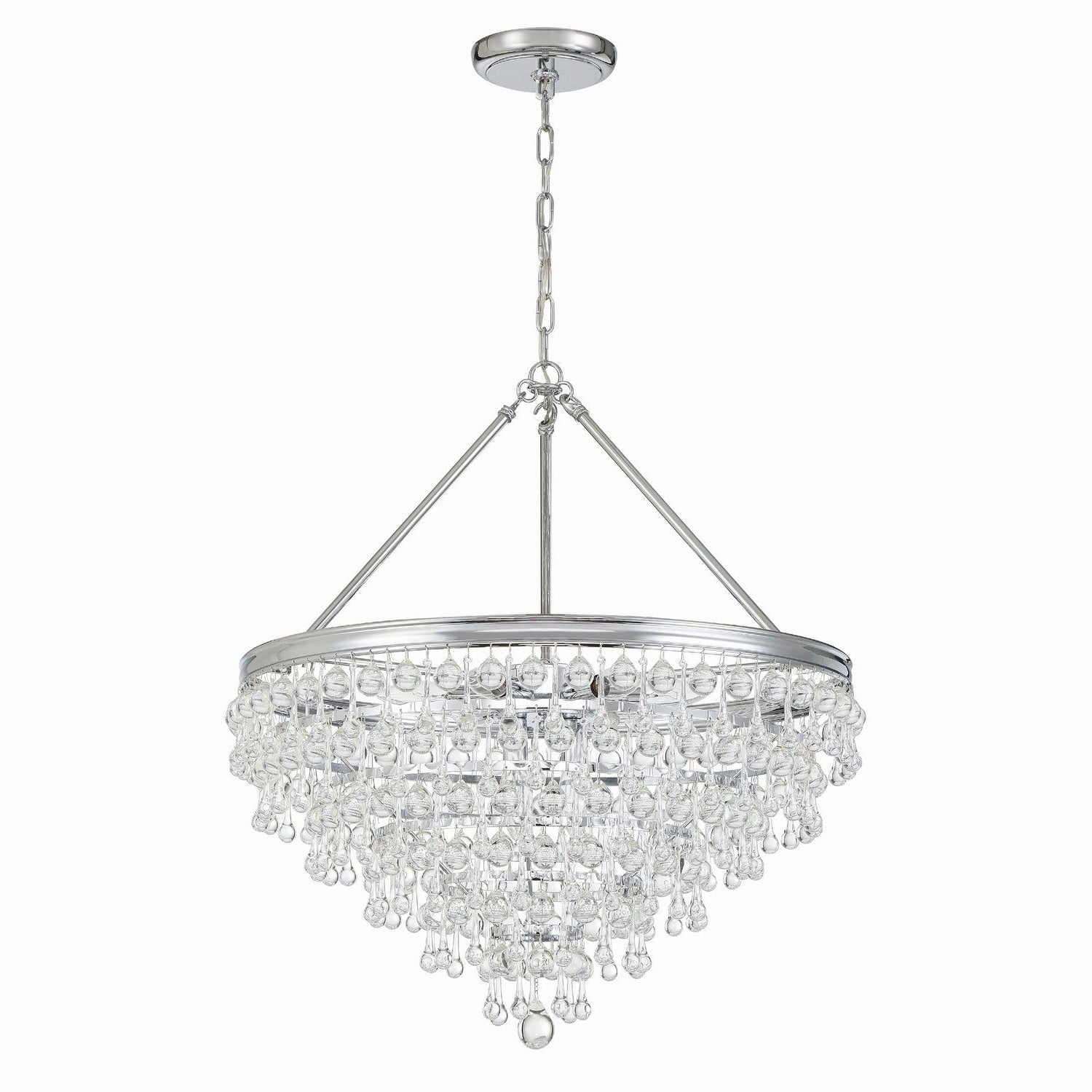Crystorama - 137-CH - Eight Light Chandelier - Calypso - Polished Chrome