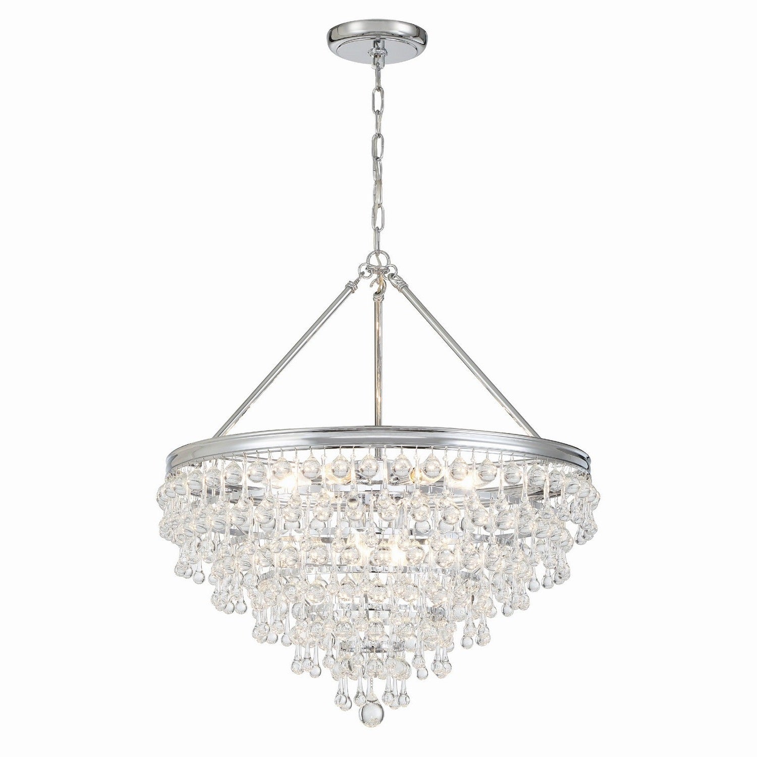 Crystorama - 137-CH - Eight Light Chandelier - Calypso - Polished Chrome