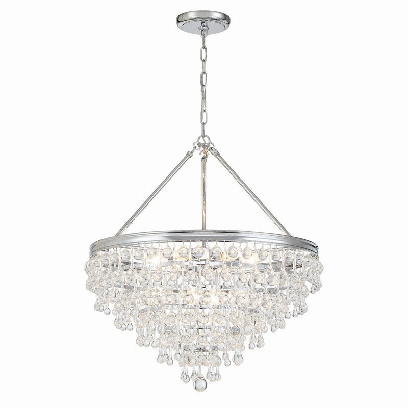 Crystorama - 137-CH - Eight Light Chandelier - Calypso - Polished Chrome