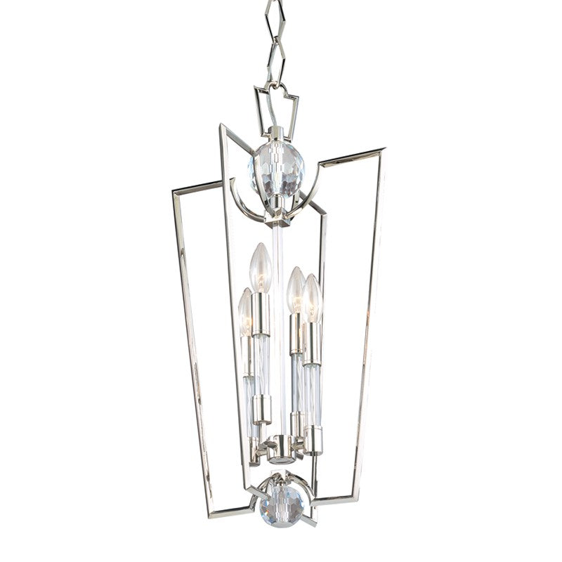 Hudson Valley - 3013-PN - Four Light Lantern - Waterloo - Polished Nickel