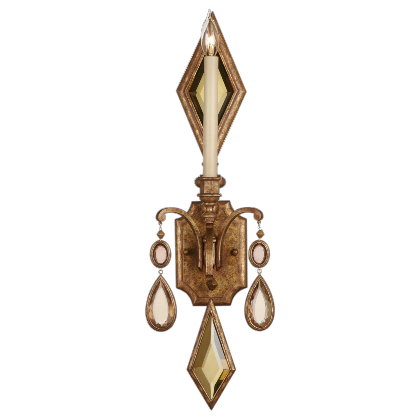 Fine Art Handcrafted Lighting - 728850-1ST - One Light Wall Sconce - Encased Gems - Gold