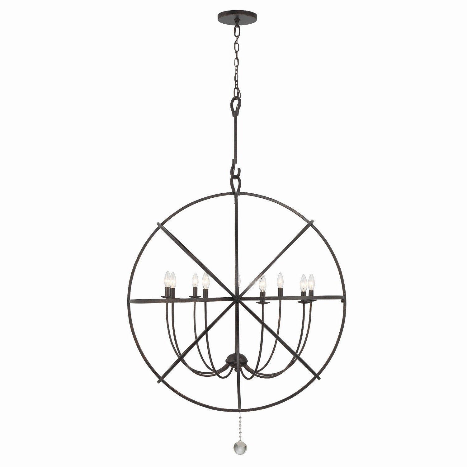 Crystorama - 9229-EB - Nine Light Chandelier - Solaris - English Bronze