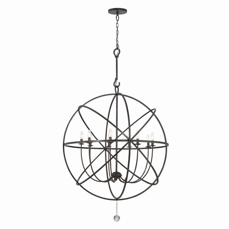 Crystorama - 9229-EB - Nine Light Chandelier - Solaris - English Bronze
