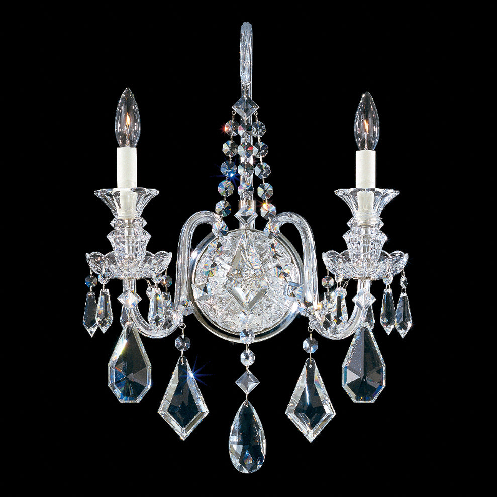 Schonbek - 5702CL - Two Light Wall Sconce - Hamilton - Polished Silver