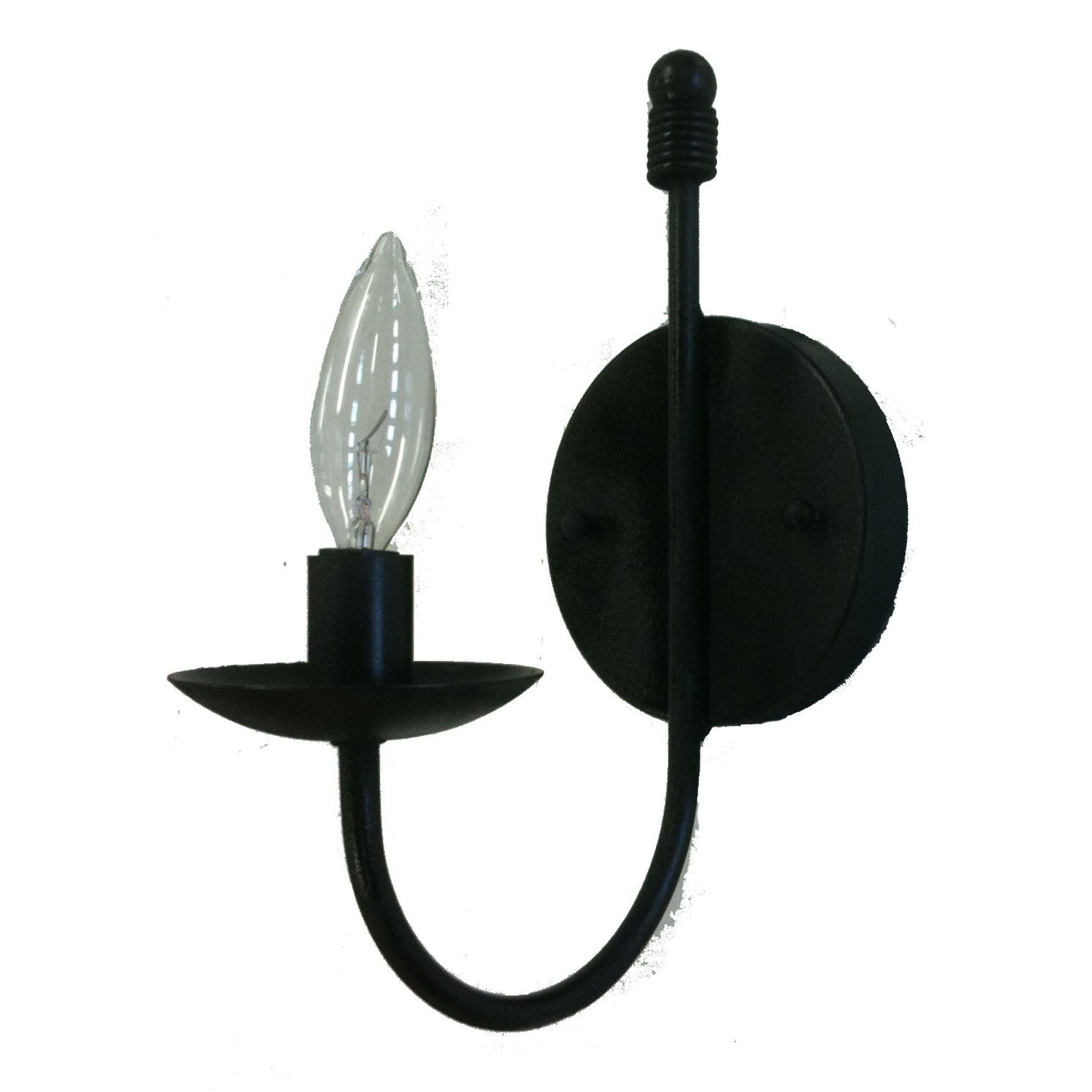 Artcraft - AC3781EB - One Light Wall Sconce - Wrought Iron - Ebony Black