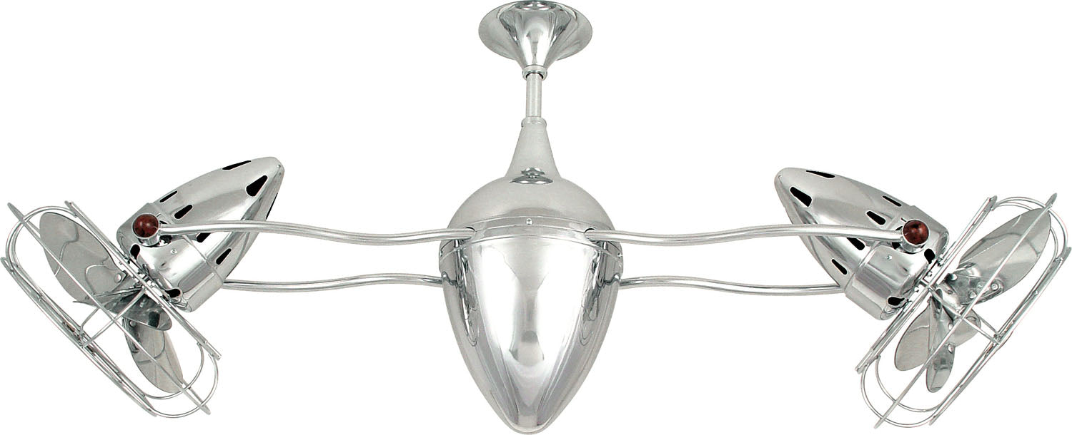 Matthews Fan Company - AR-CR-MTL-DAMP - 48"Ceiling Fan - Ar Ruthiane - Polished Chrome