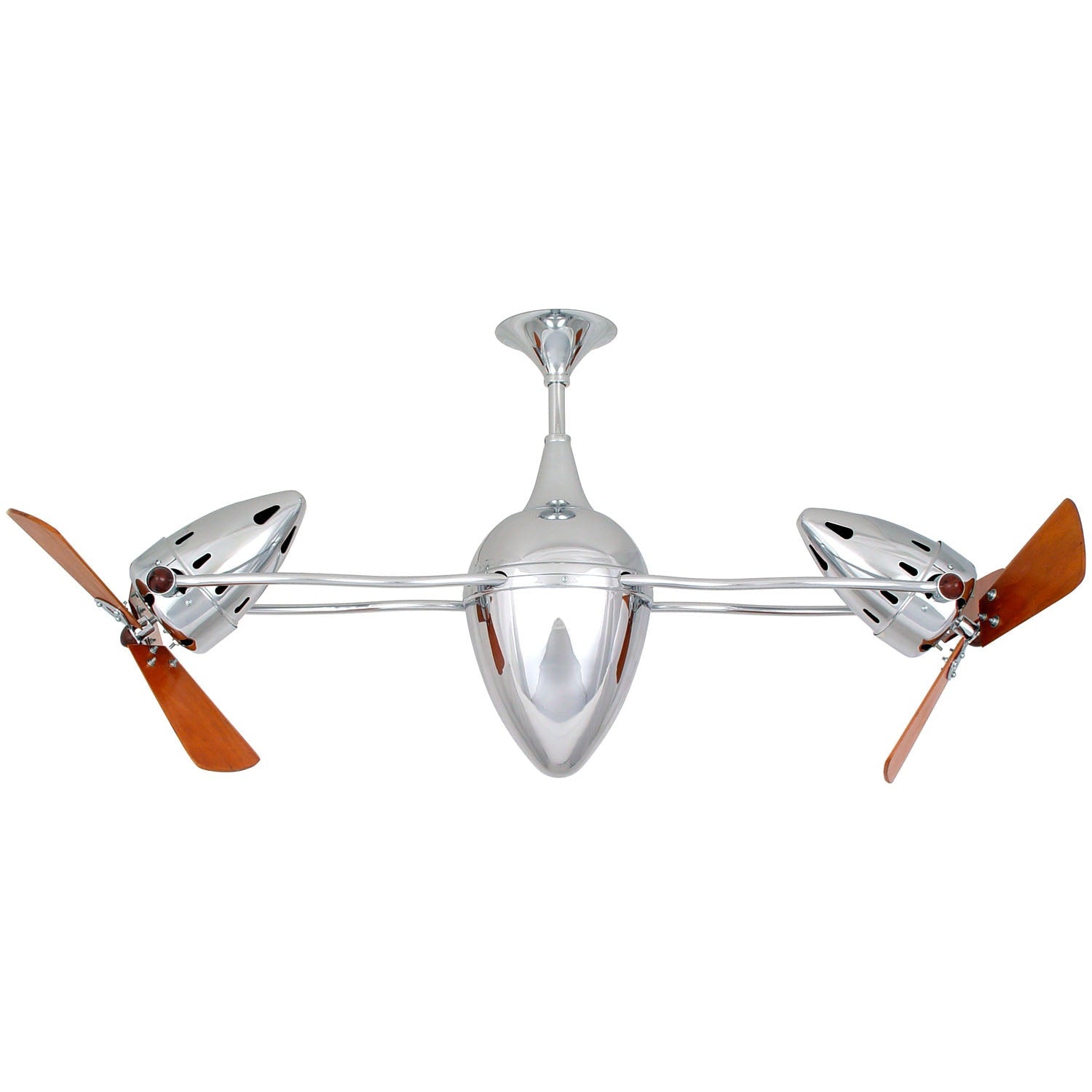Matthews Fan Company - AR-CR-WD-DAMP - 48"Ceiling Fan - Ar Ruthiane - Polished Chrome