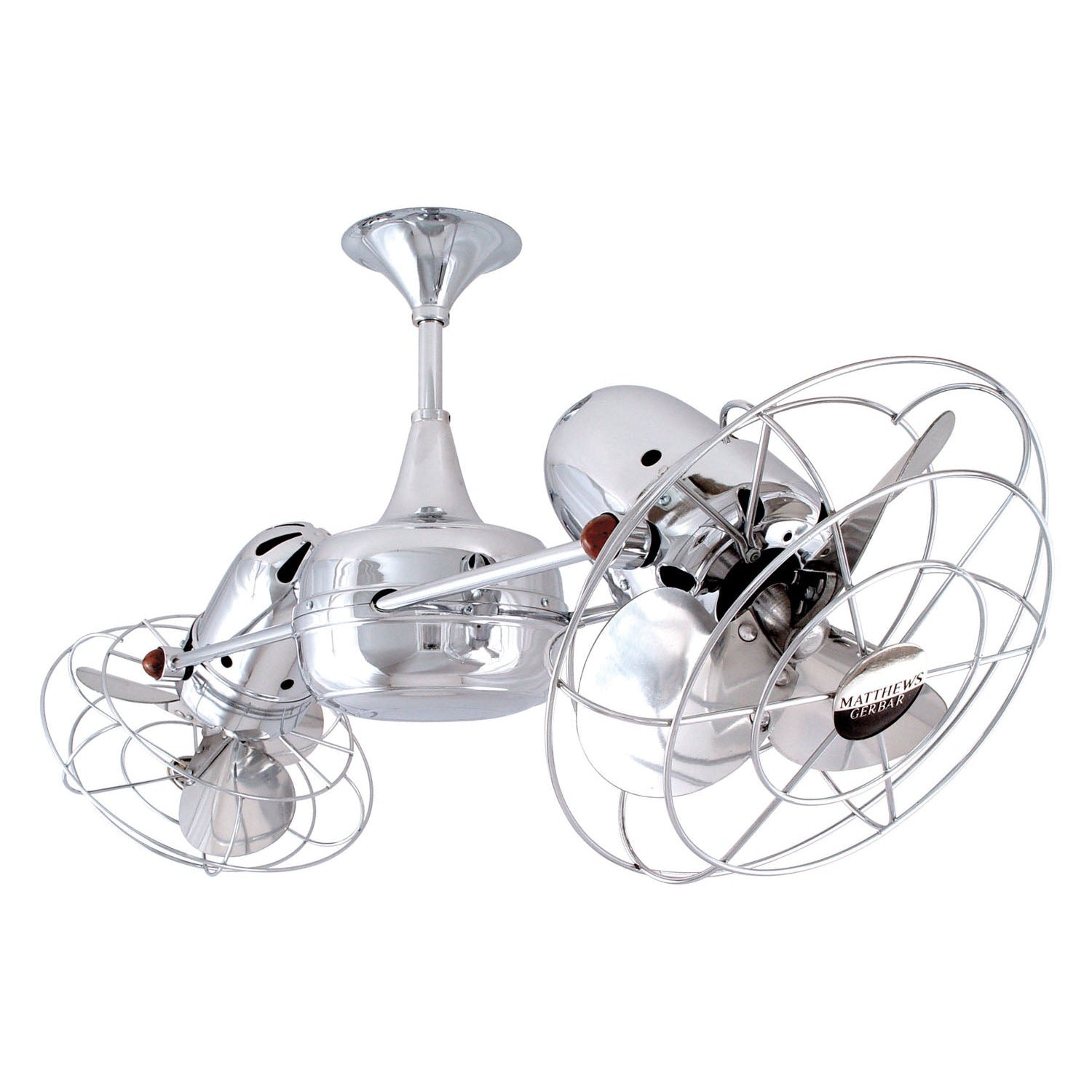 Matthews Fan Company - DD-CR-MTL - 36"Ceiling Fan - Duplo-Dinamico - Polished Chrome