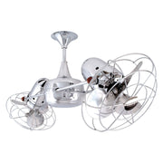 Matthews Fan Company - DD-CR-MTL - 36"Ceiling Fan - Duplo-Dinamico - Polished Chrome