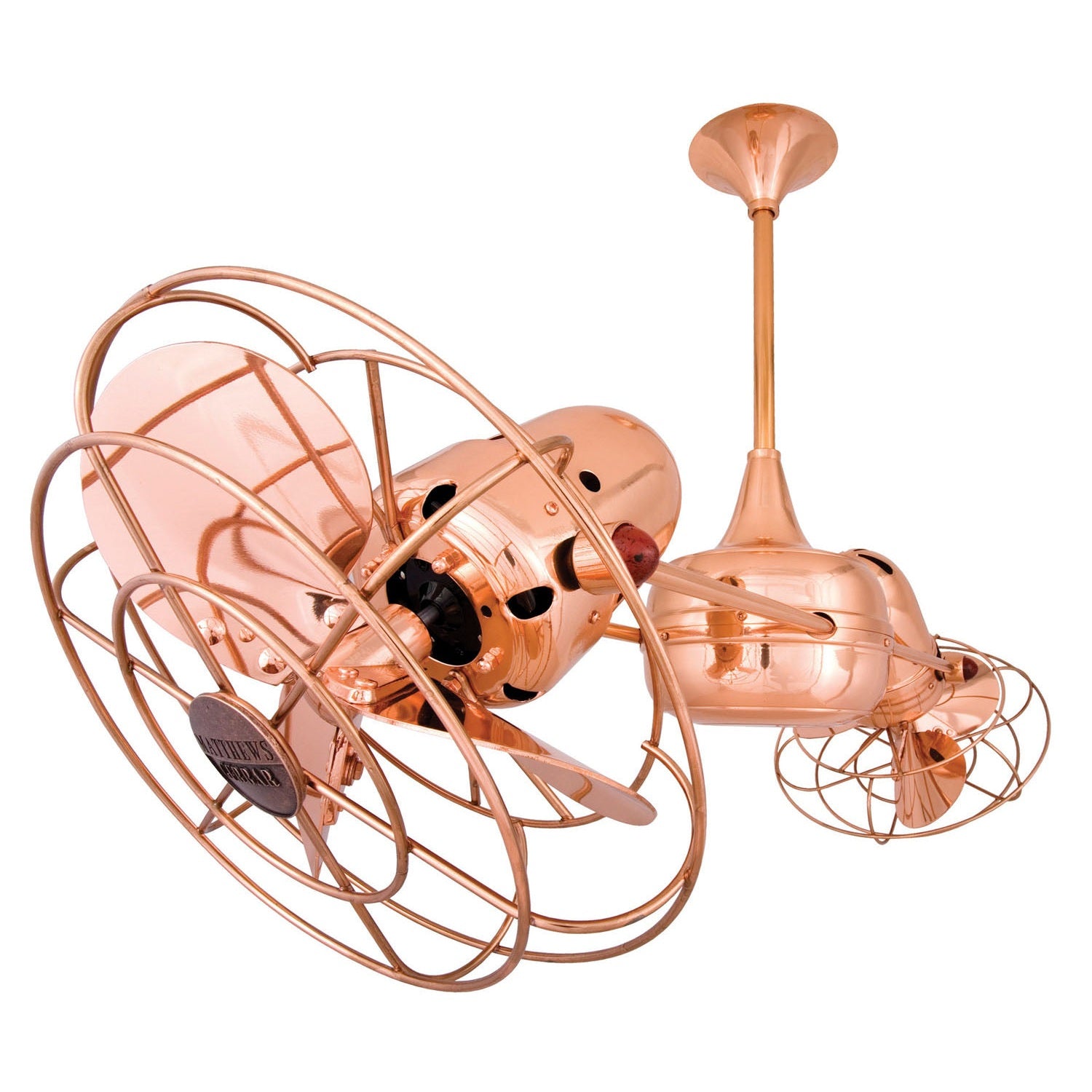 Matthews Fan Company - DD-CP-MTL - 36"Ceiling Fan - Duplo-Dinamico - Polished Copper
