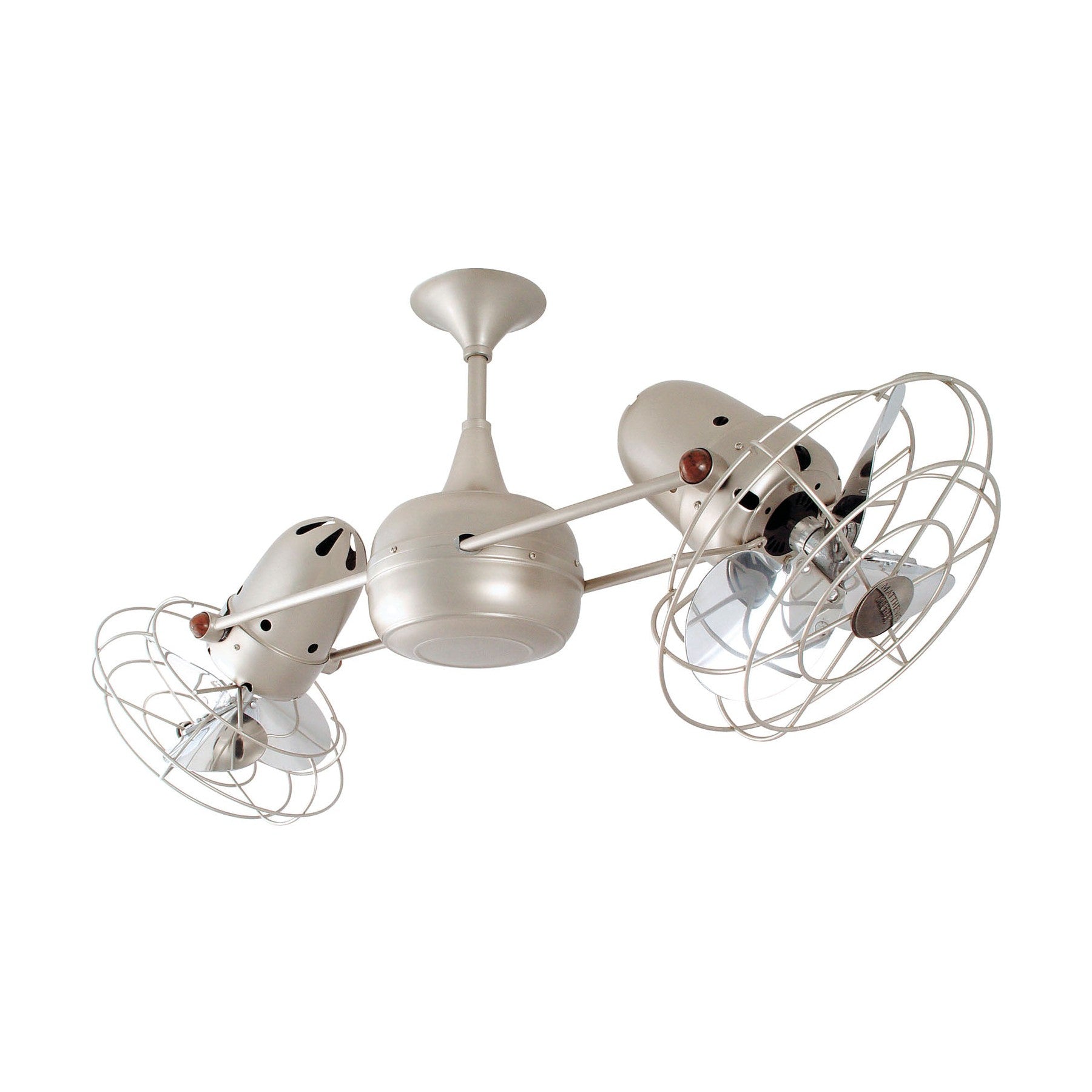 Matthews Fan Company - DD-BN-MTL - 36"Ceiling Fan - Duplo-Dinamico - Brushed Nickel