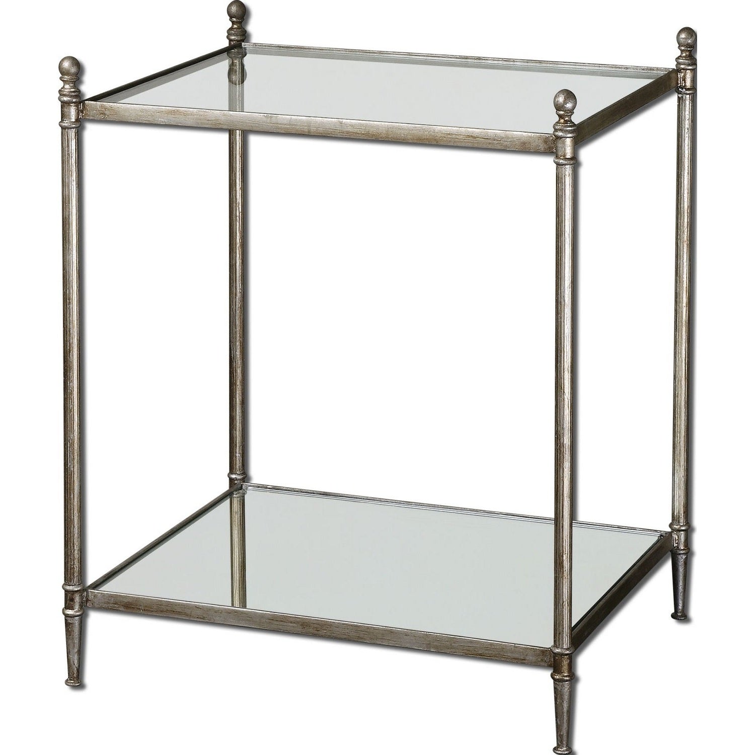 Uttermost - 24282 - End Table - Gannon - Antiqued silver leaf