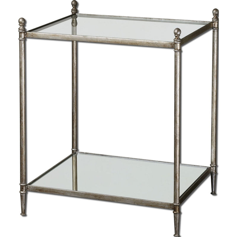 Uttermost - 24282 - End Table - Gannon - Antiqued silver leaf