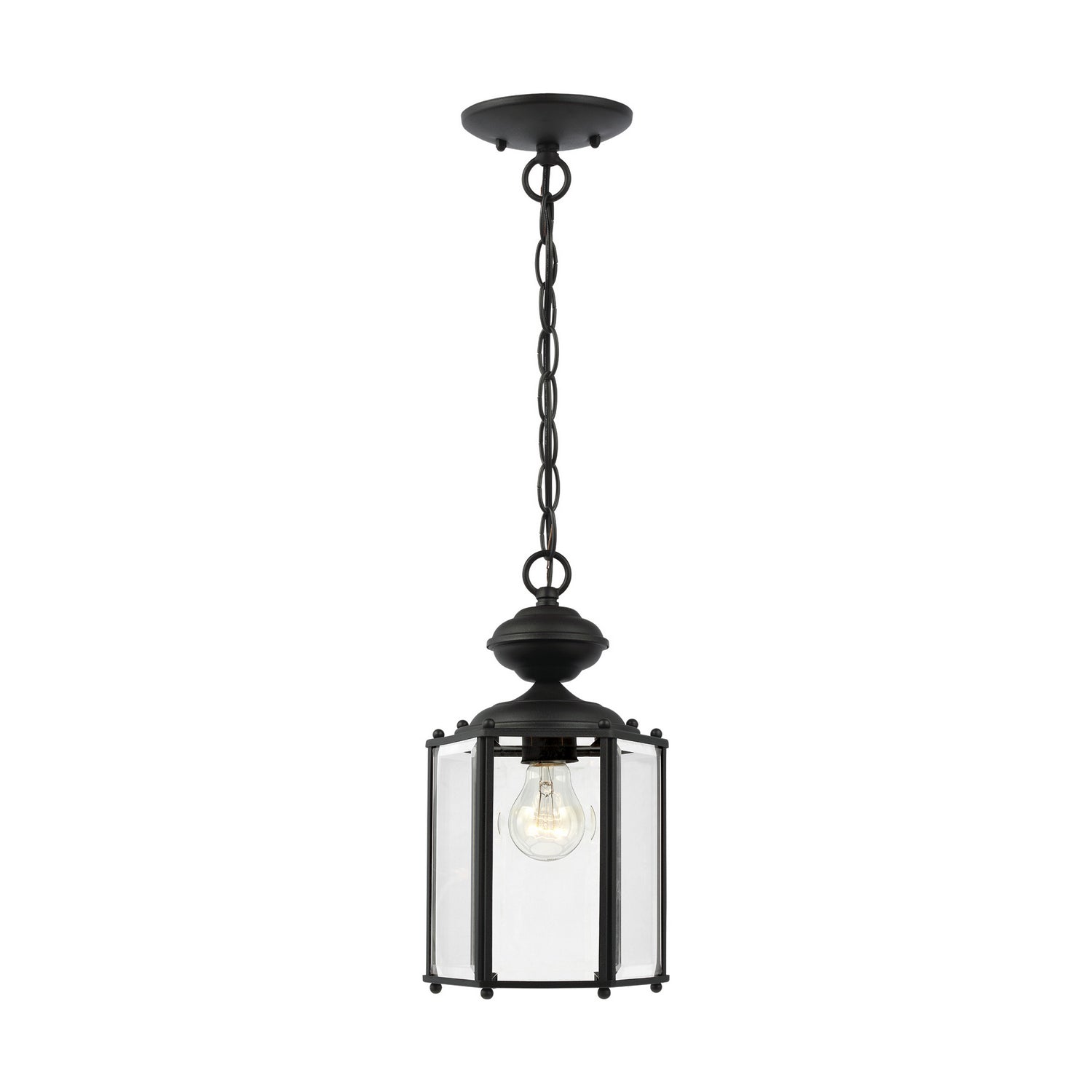 Generation Lighting - 6008-12 - One Light Outdoor Semi-Flush Convertible Pendant - Classico - Black