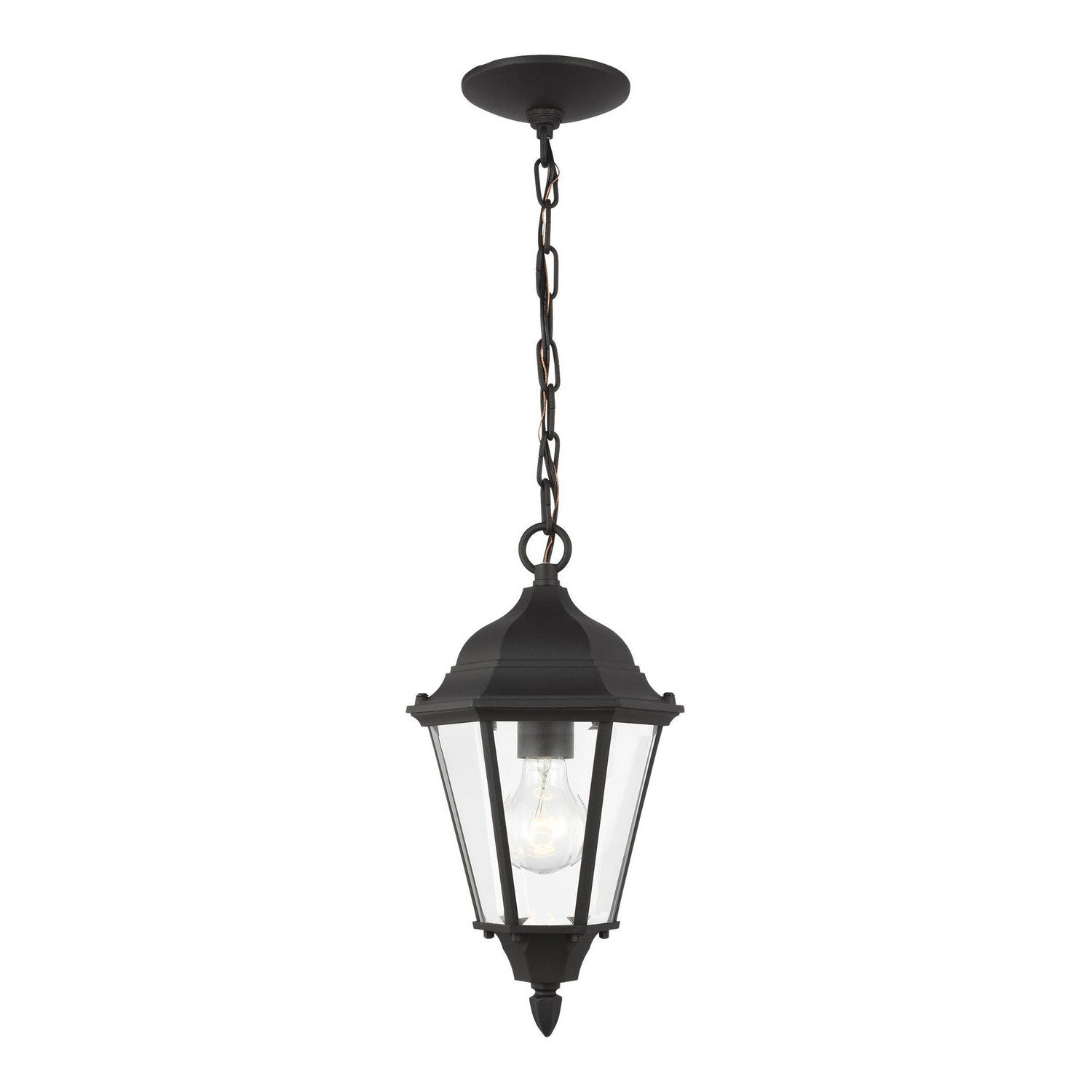 Generation Lighting - 60938-12 - One Light Outdoor Pendant - Bakersville - Black