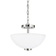 Generation Lighting - 77160-05 - Two Light Semi-Flush Convertible Pendant - Oslo - Chrome