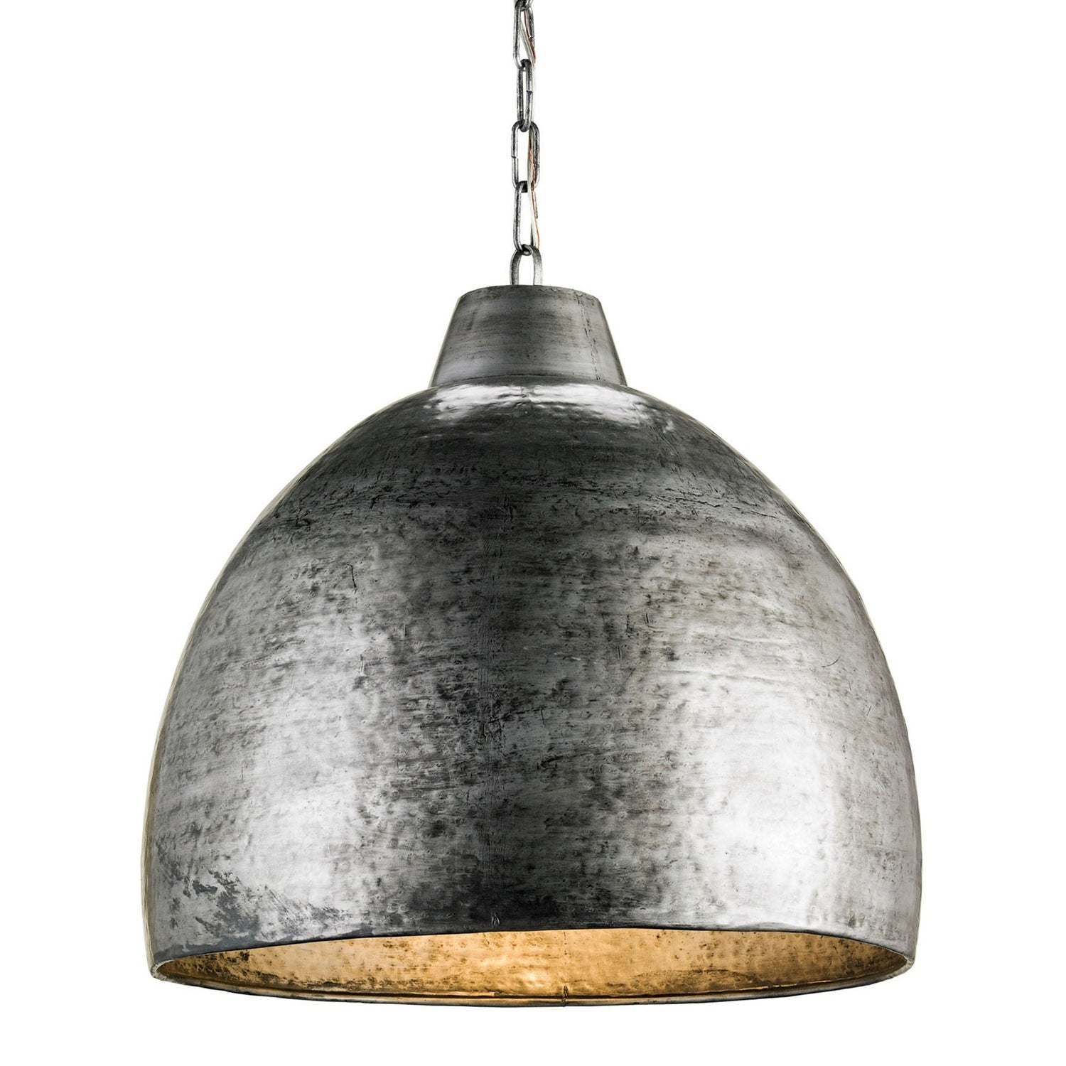 Currey and Company - 9782 - One Light Pendant - Earthshine Collection - Blackened Steel