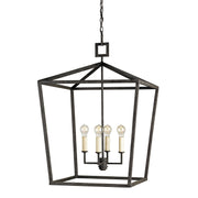 Currey and Company - 9872 - Four Light Lantern - Denison Collection - Mol√© Black