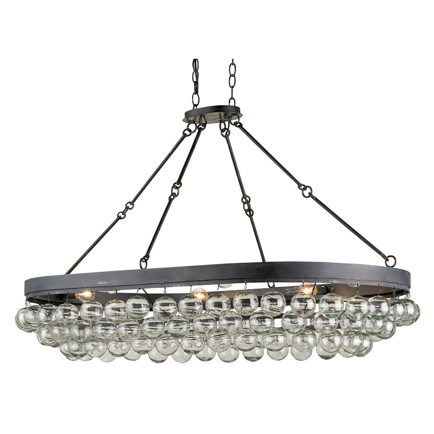 Currey and Company - 9888 - Six Light Chandelier - Balthazar Collection - French Black