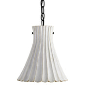 Currey and Company - 9901 - One Light Pendant - Jazz White Pendant - Satin Black/White Crackle