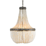 Currey and Company - 9970 - Three Light Chandelier - Hedy Collection - Pyrite Bronze/Cream/Gray