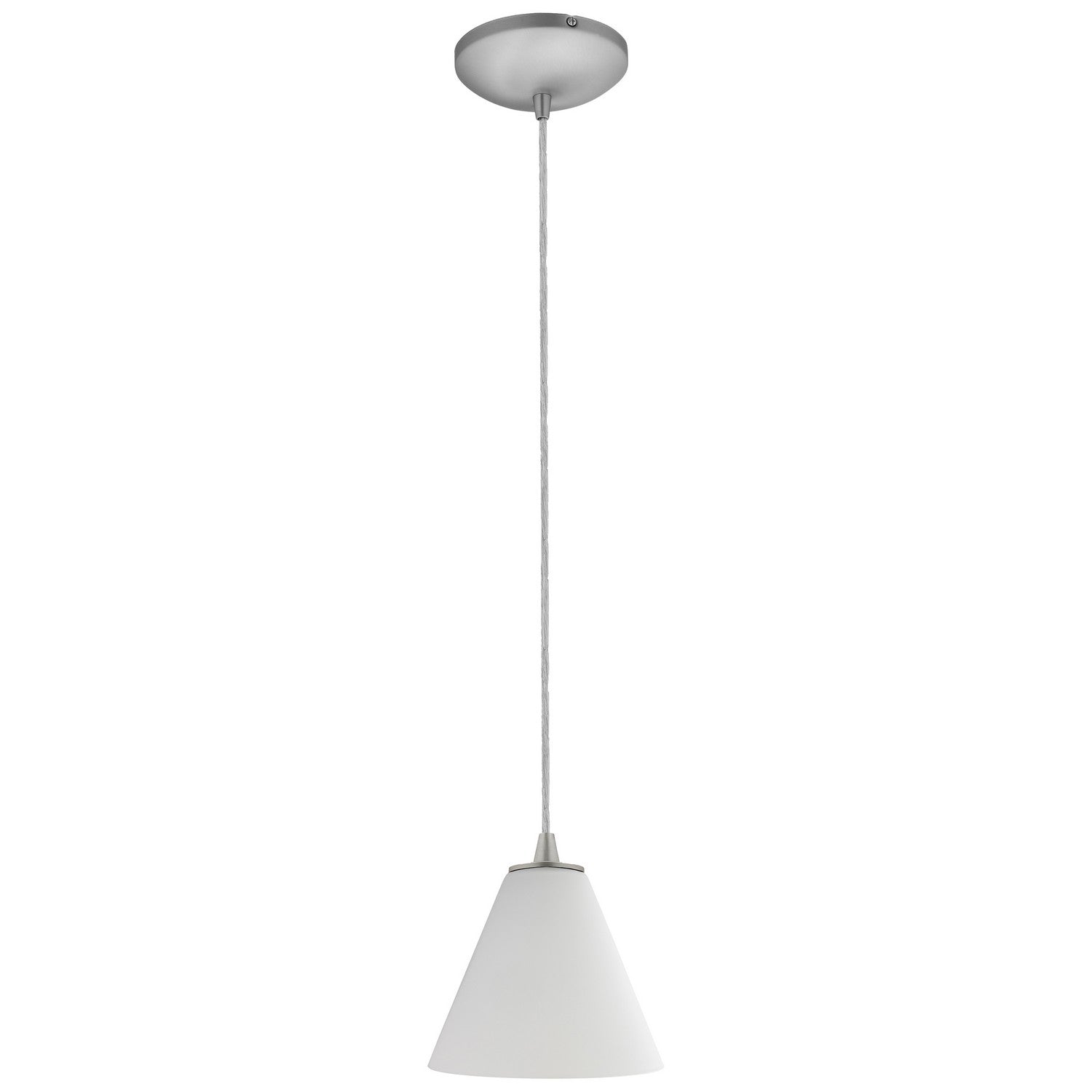 Access - 28004-1C-BS/WHT - One Light Pendant - Martini - Brushed Steel