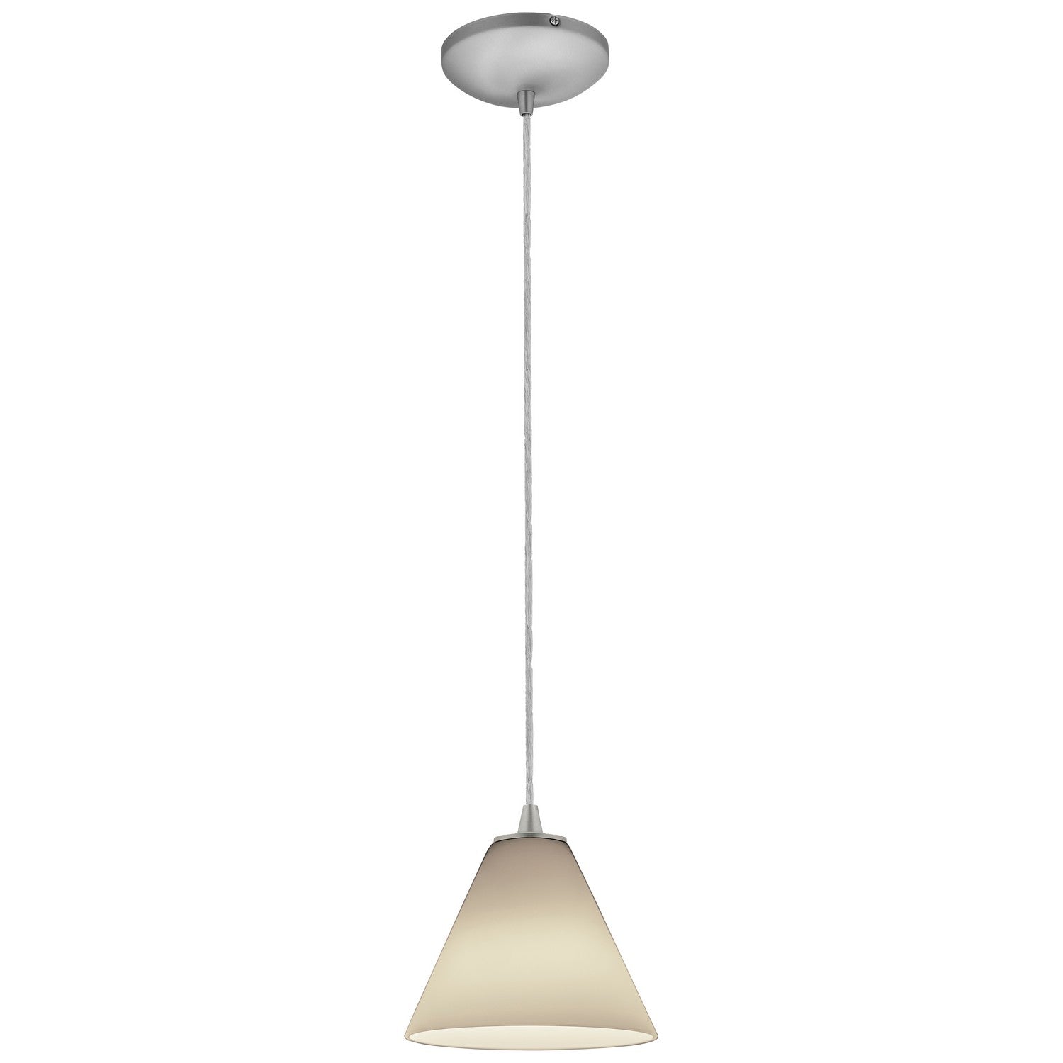 Access - 28004-1C-BS/WHT - One Light Pendant - Martini - Brushed Steel