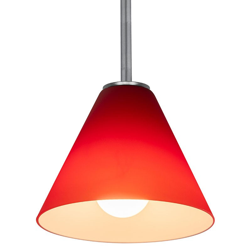 Access - 28004-1R-BS/RED - One Light Pendant - Martini - Brushed Steel
