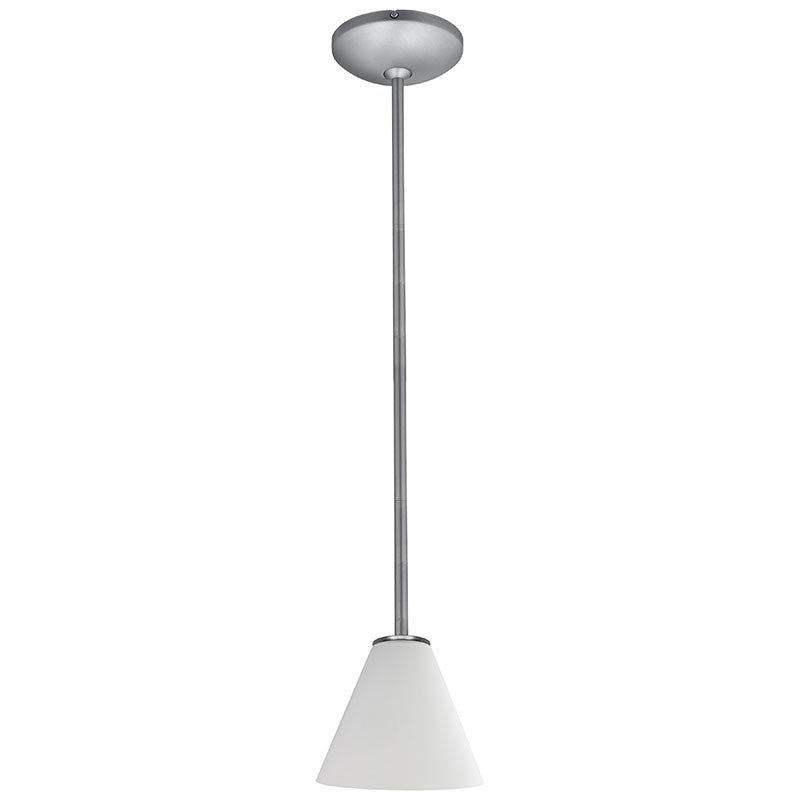 Access - 28004-1R-BS/WHT - One Light Pendant - Martini - Brushed Steel