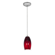 Access - 28011-1C-BS/RUSKY - One Light Pendant - Merlot - Brushed Steel