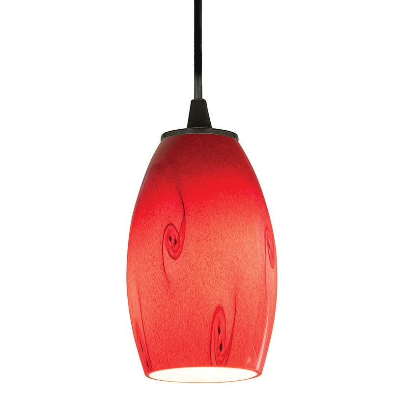 Access - 28011-1C-ORB/RUSKY - One Light Pendant - Merlot - Oil Rubbed Bronze