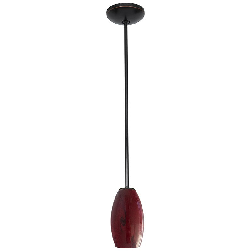 Access - 28011-1R-ORB/RUSKY - One Light Pendant - Merlot - Oil Rubbed Bronze