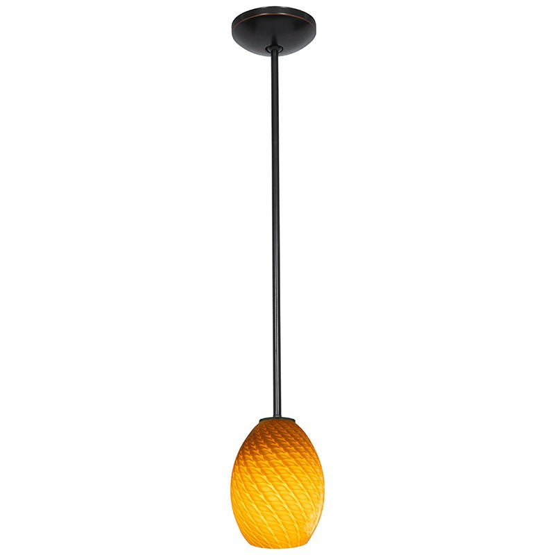 Access - 28023-1R-ORB/AMBFB - One Light Pendant - Brandy FireBird - Oil Rubbed Bronze